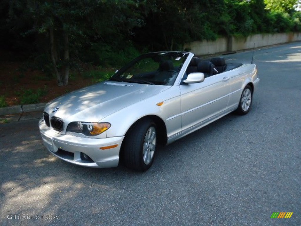 2004 3 Series 325i Convertible - Titanium Silver Metallic / Black photo #3