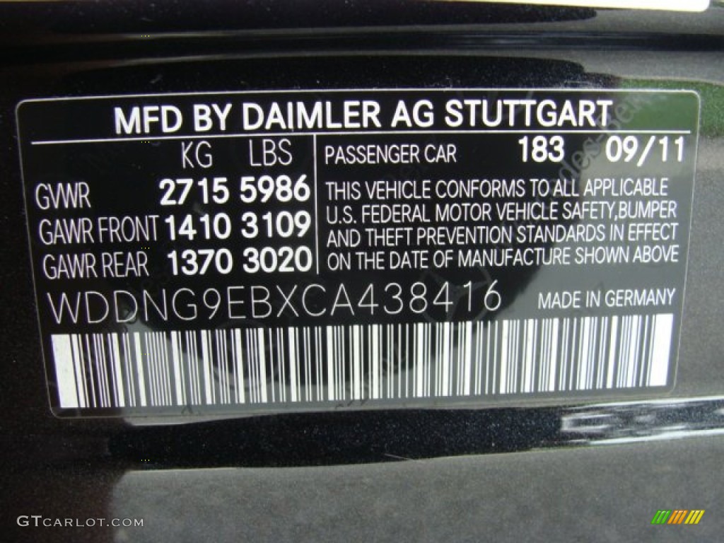 2012 S Color Code 183 for Magnetite Black Metallic Photo #66940930