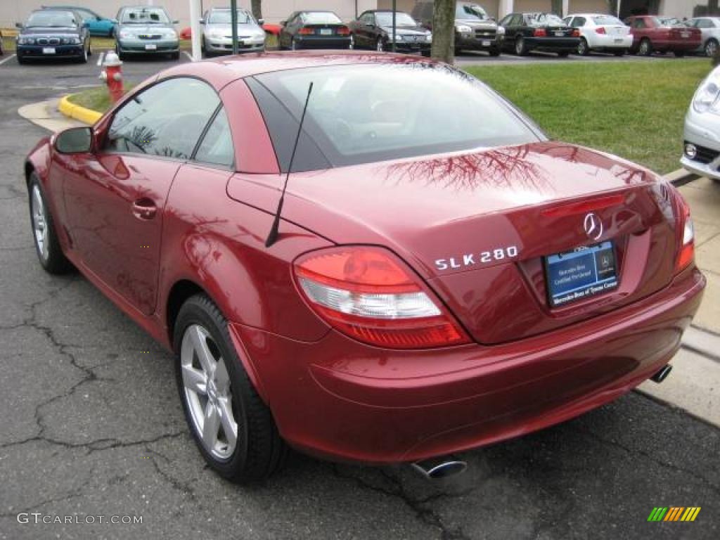 2006 SLK 280 Roadster - Firemist Red Metallic / Beige photo #3