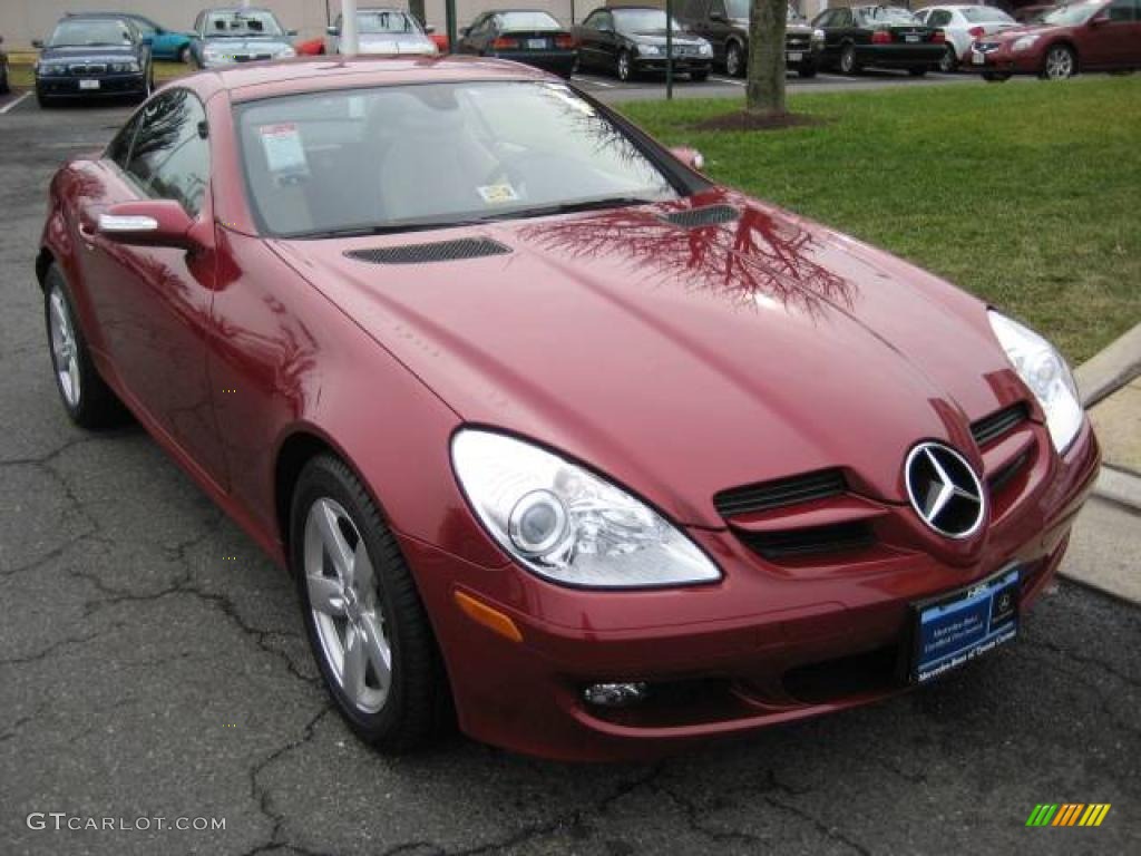 2006 SLK 280 Roadster - Firemist Red Metallic / Beige photo #9