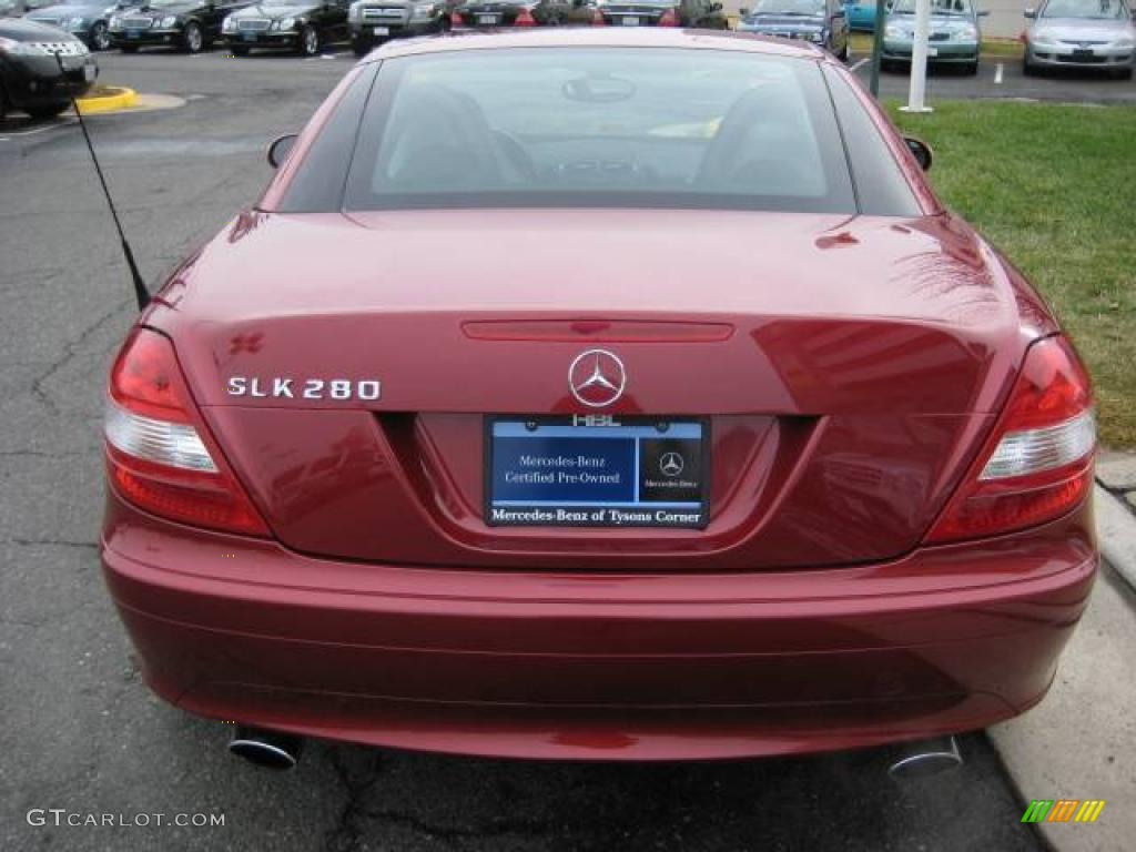 2006 SLK 280 Roadster - Firemist Red Metallic / Beige photo #13