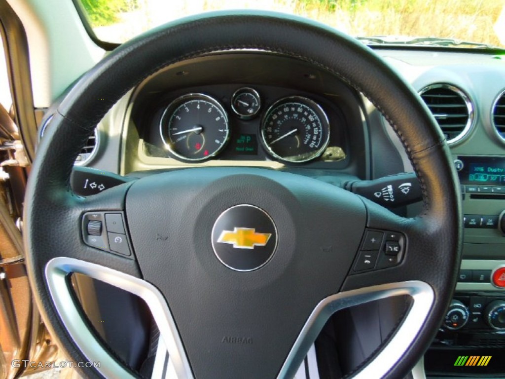 2012 Chevrolet Captiva Sport LTZ AWD Black/Light Titanium Steering Wheel Photo #66943039