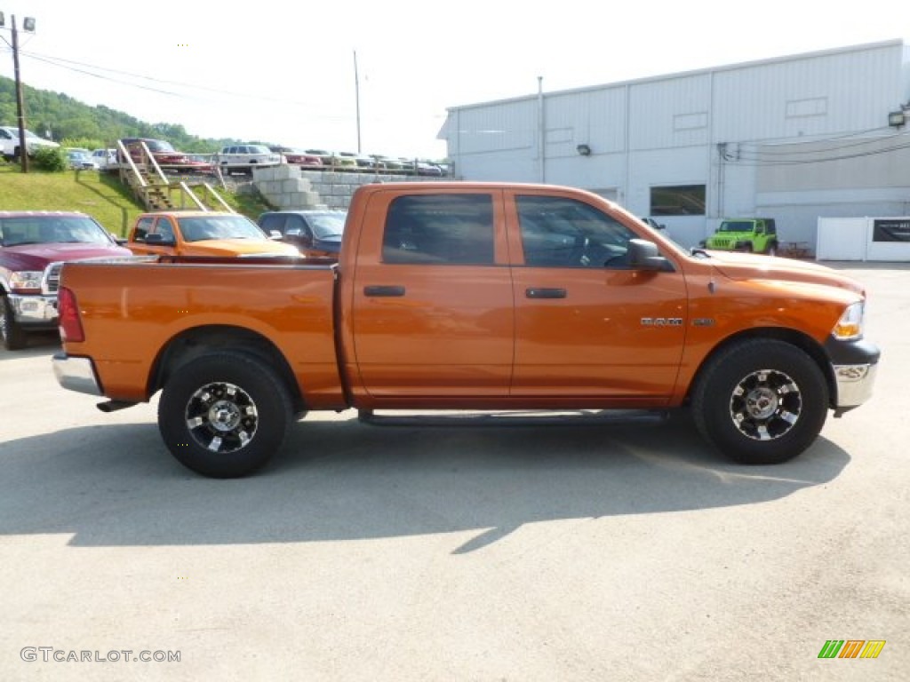 2010 Ram 1500 ST Crew Cab 4x4 - Mango Tango Pearl / Dark Slate/Medium Graystone photo #6
