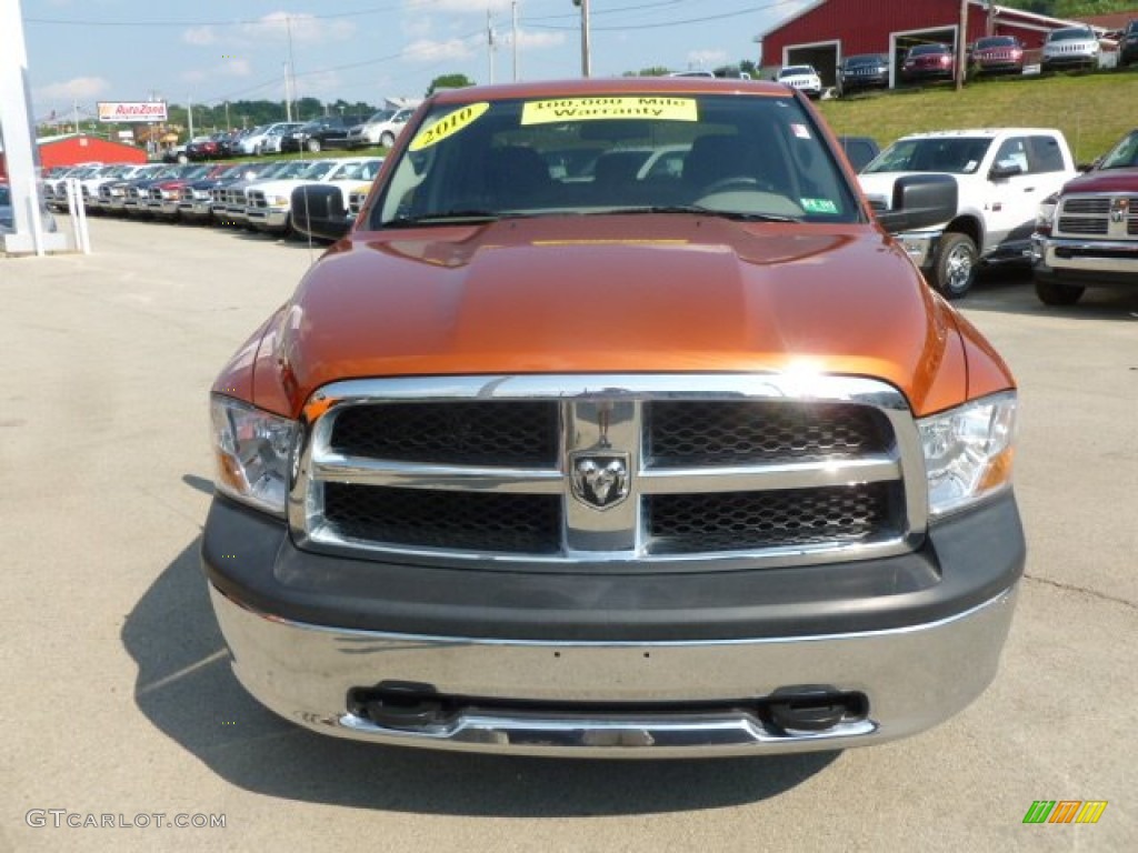 2010 Ram 1500 ST Crew Cab 4x4 - Mango Tango Pearl / Dark Slate/Medium Graystone photo #8
