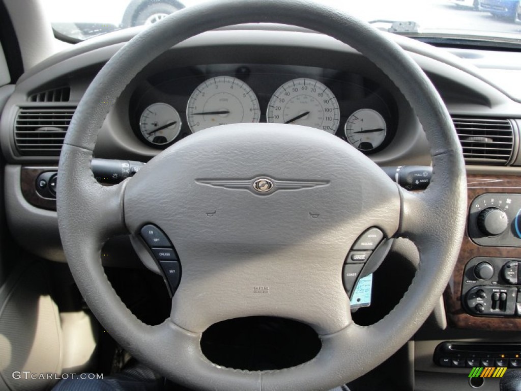 2004 Chrysler Sebring LXi Sedan Taupe Steering Wheel Photo #66944398