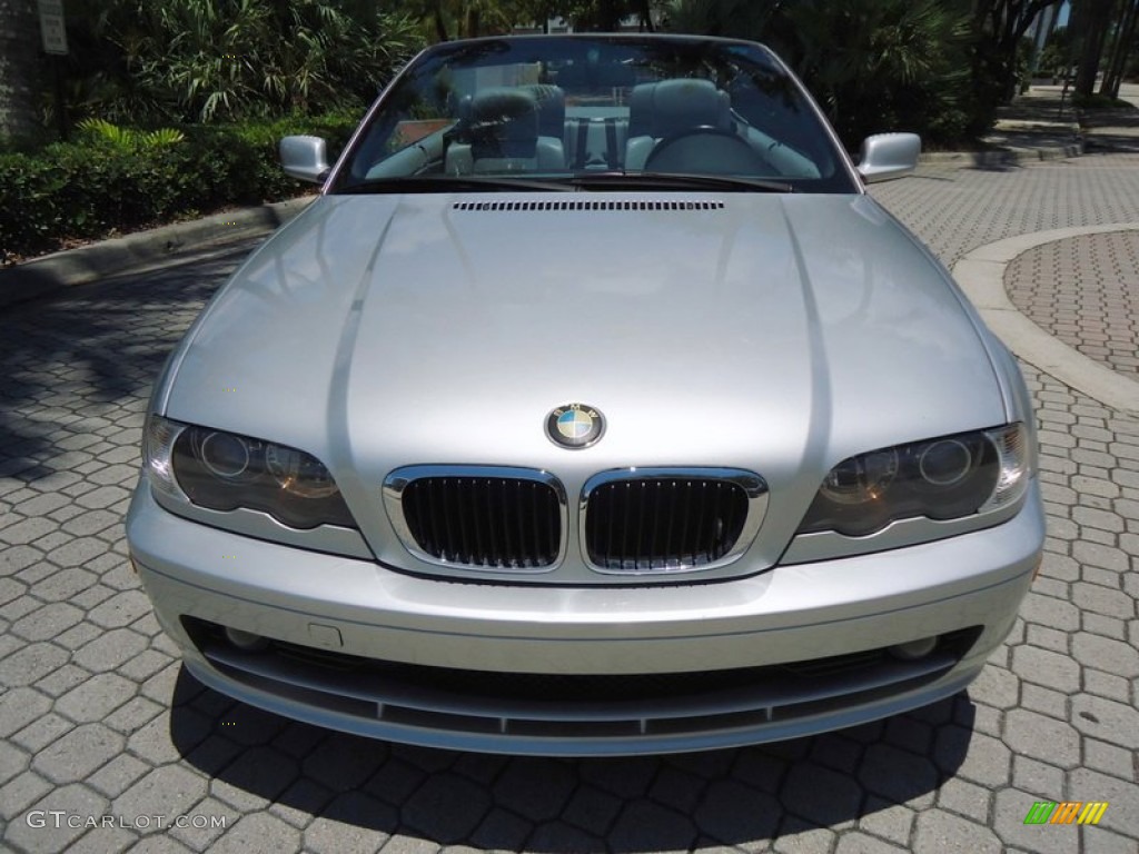 2002 3 Series 325i Convertible - Titanium Silver Metallic / Grey photo #6