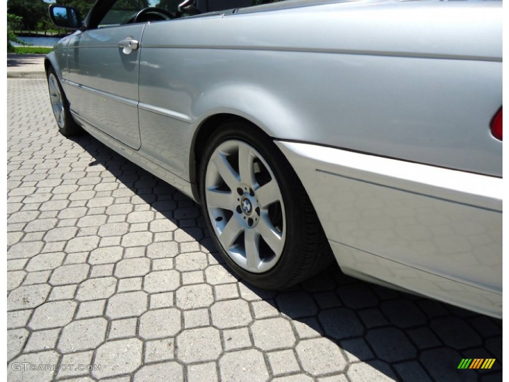 2002 3 Series 325i Convertible - Titanium Silver Metallic / Grey photo #9