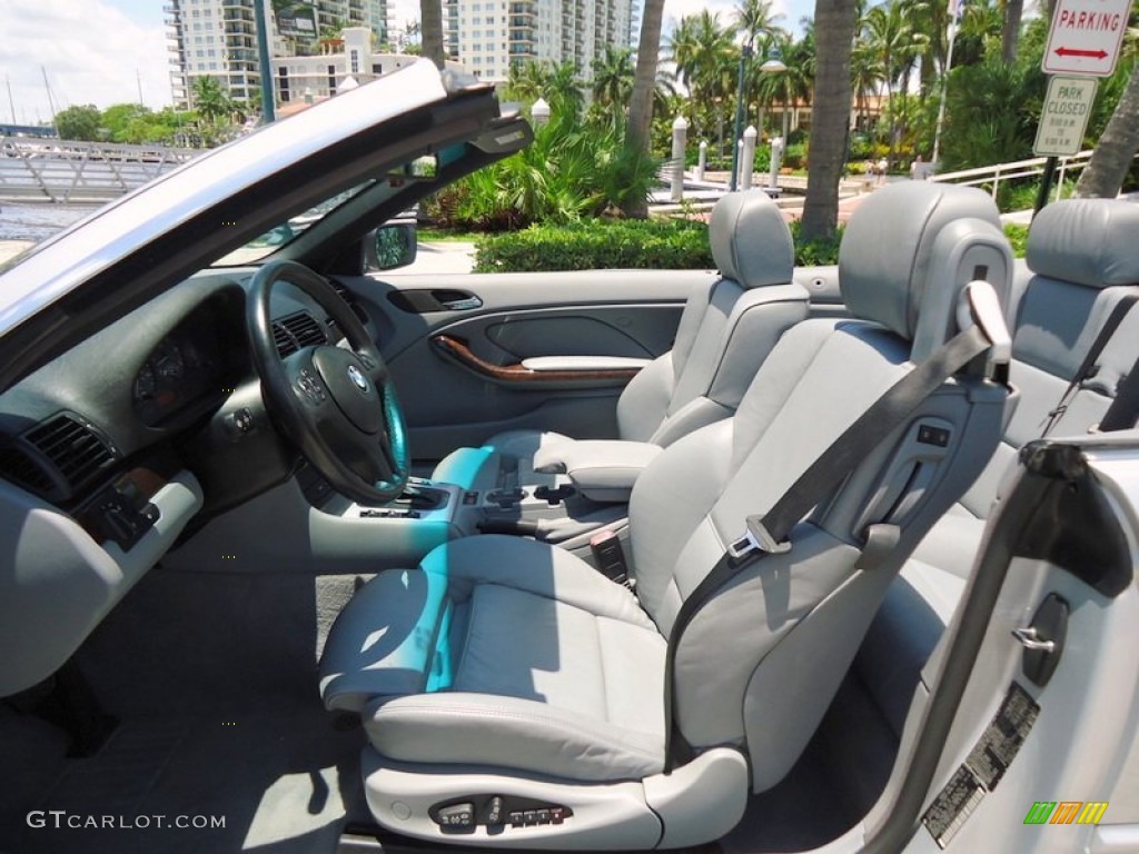 2002 3 Series 325i Convertible - Titanium Silver Metallic / Grey photo #12