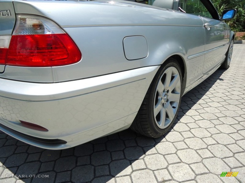 2002 3 Series 325i Convertible - Titanium Silver Metallic / Grey photo #17