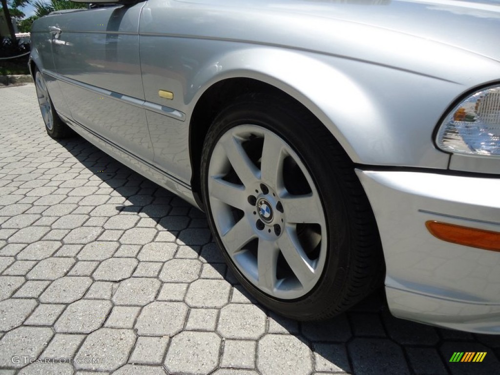 2002 3 Series 325i Convertible - Titanium Silver Metallic / Grey photo #20