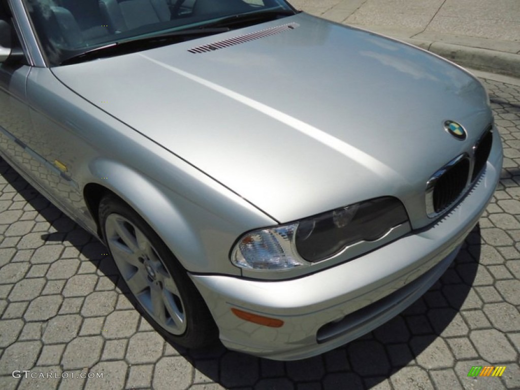 2002 3 Series 325i Convertible - Titanium Silver Metallic / Grey photo #21