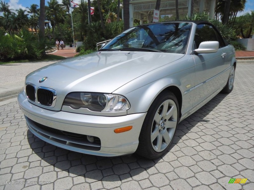 2002 3 Series 325i Convertible - Titanium Silver Metallic / Grey photo #35