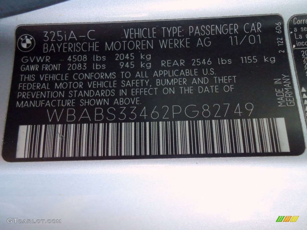 2002 3 Series 325i Convertible - Titanium Silver Metallic / Grey photo #66