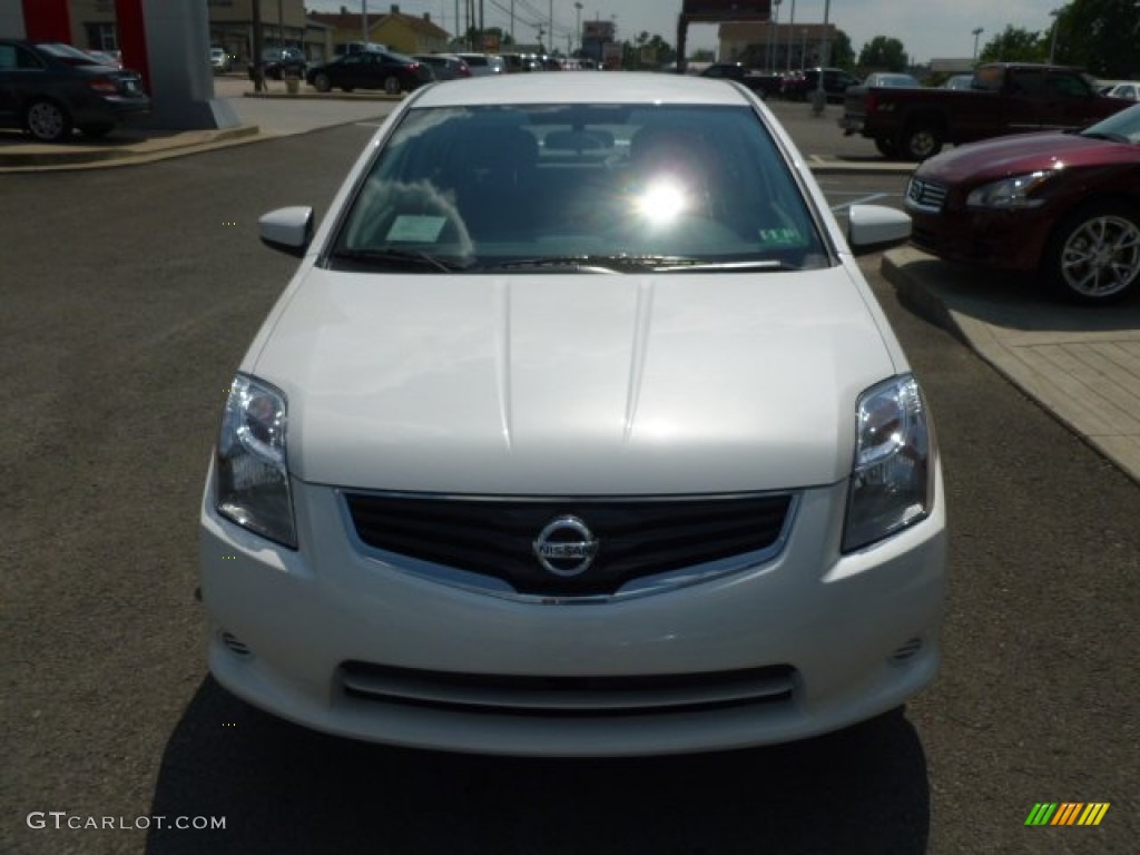 2012 Sentra 2.0 S - Aspen White / Beige photo #2