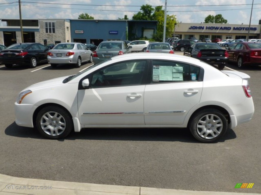 2012 Sentra 2.0 S - Aspen White / Beige photo #4