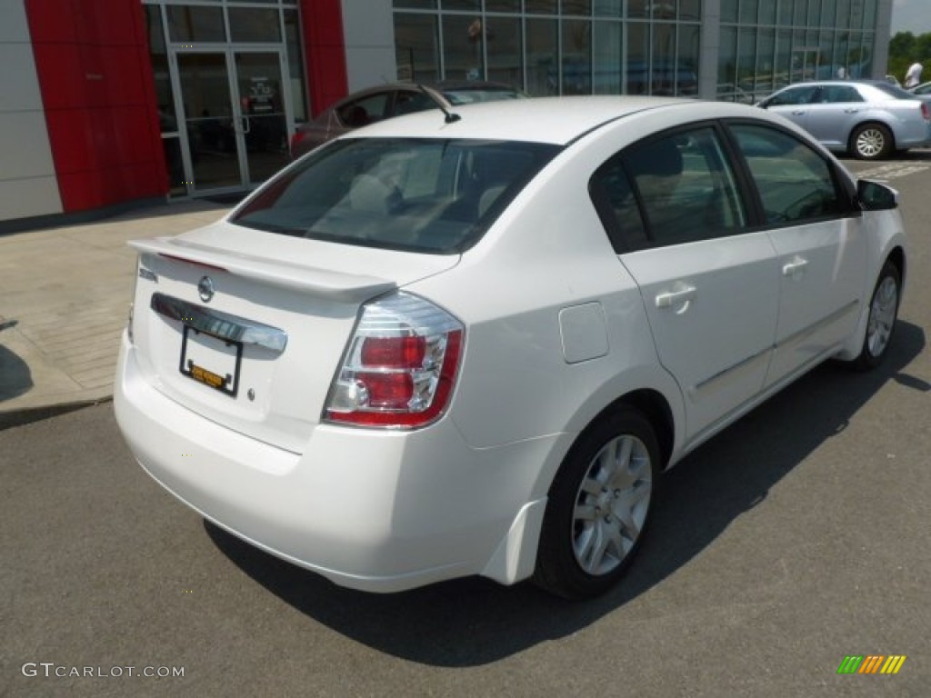 2012 Sentra 2.0 S - Aspen White / Beige photo #7