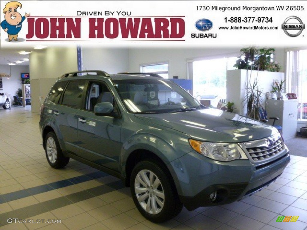 2012 Forester 2.5 X Limited - Sage Green Metallic / Platinum photo #1