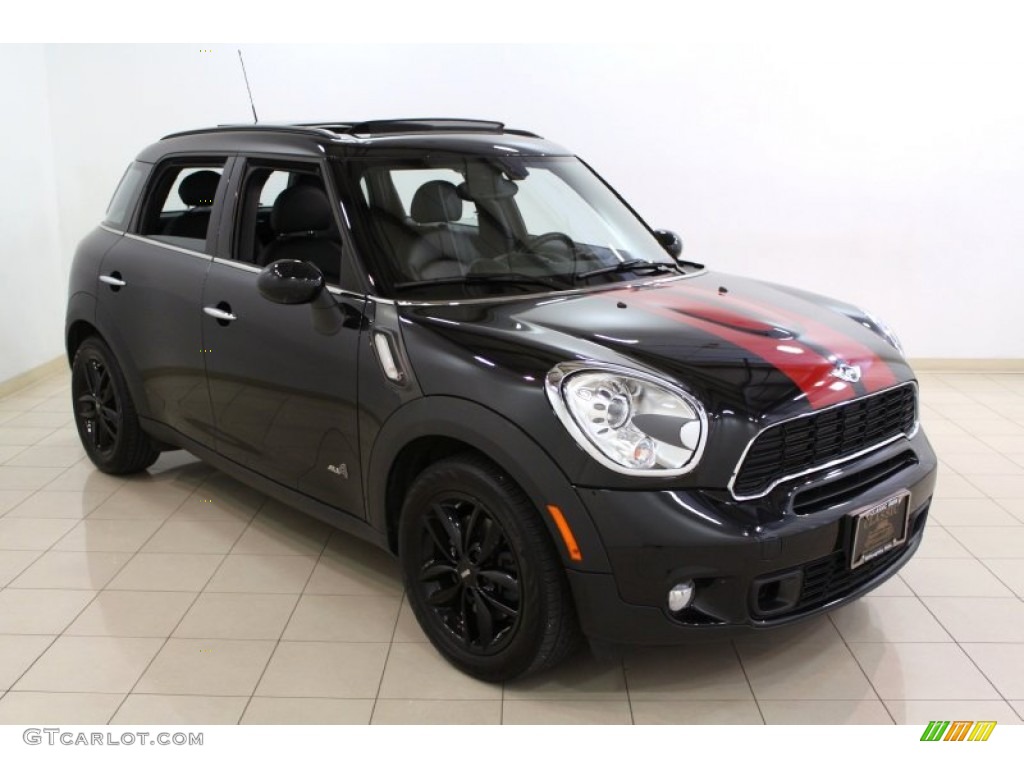 2011 Cooper S Countryman All4 AWD - Absolute Black / Gravity Carbon Black Leather photo #1