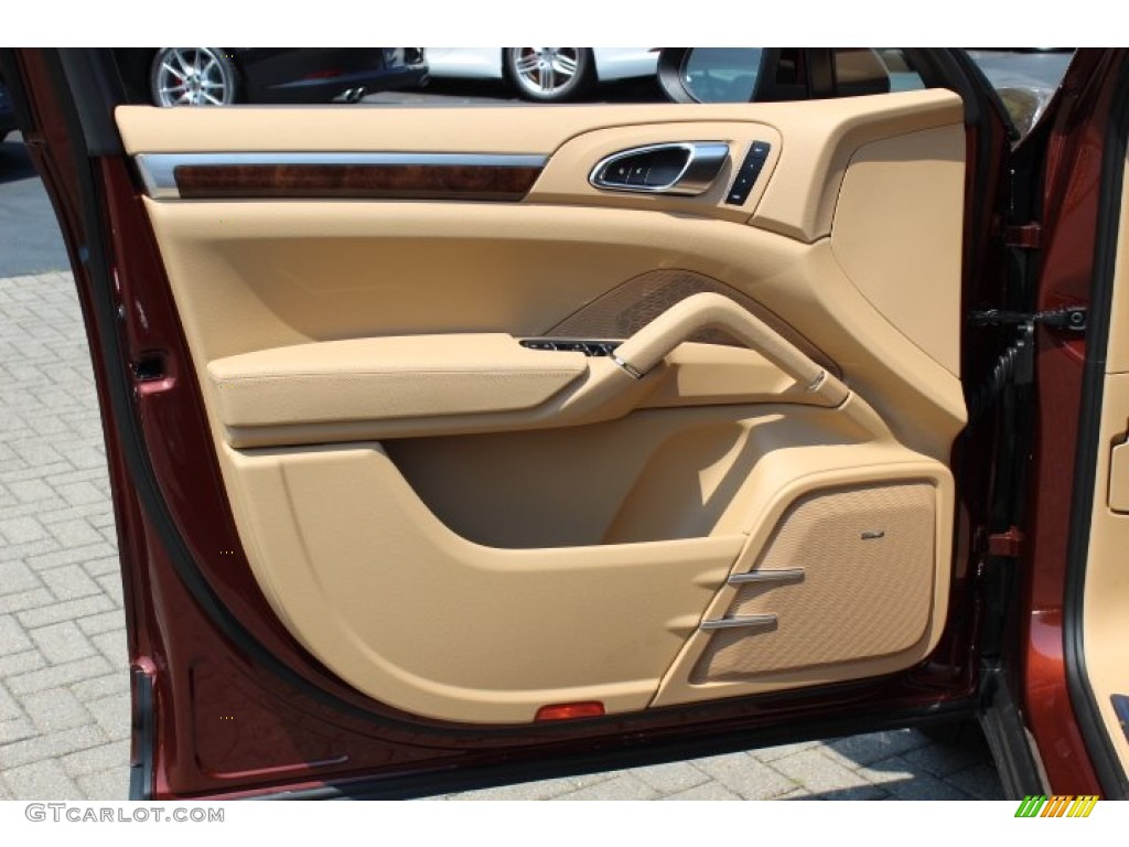 2012 Porsche Cayenne S Luxor Beige Door Panel Photo #66949961