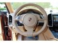 Luxor Beige 2012 Porsche Cayenne S Steering Wheel