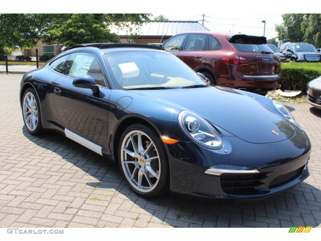 2012 New 911 Carrera Coupe - Dark Blue Metallic / Luxor Beige photo #3