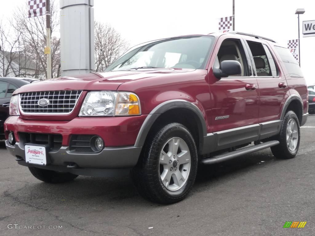 2004 Explorer XLT 4x4 - Redfire Metallic / Medium Parchment photo #1