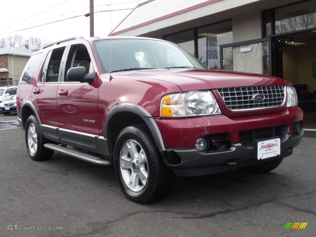 2004 Explorer XLT 4x4 - Redfire Metallic / Medium Parchment photo #2