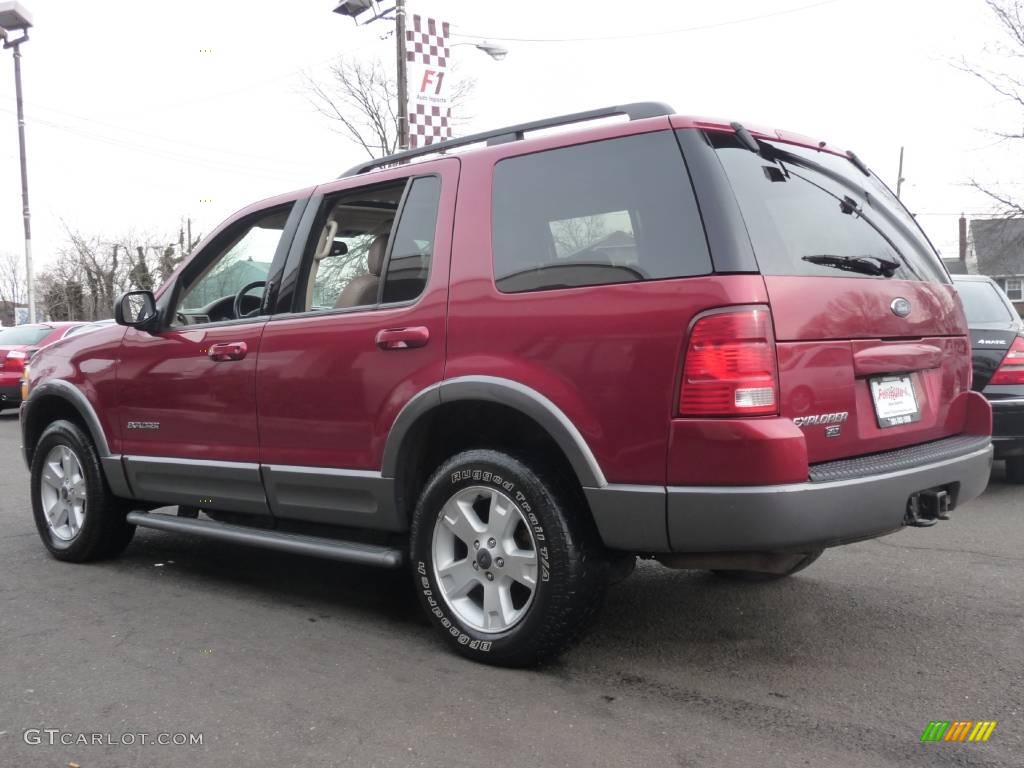 2004 Explorer XLT 4x4 - Redfire Metallic / Medium Parchment photo #4