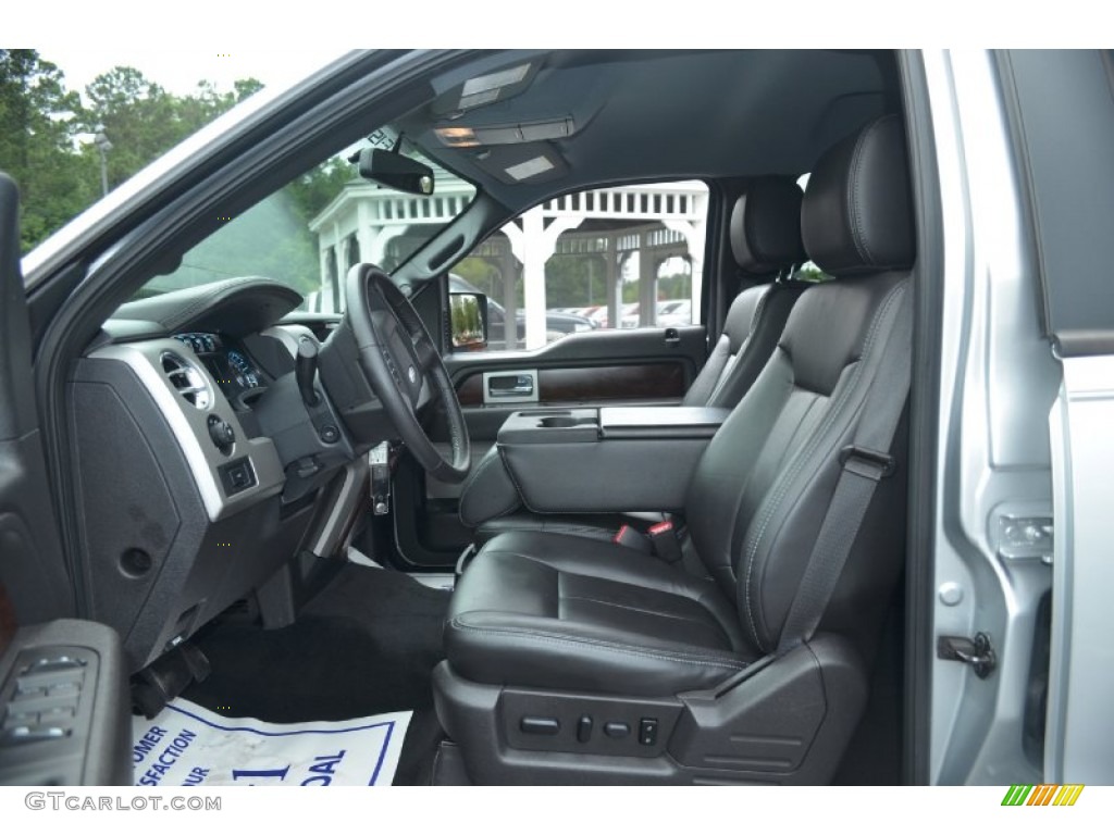 Black Interior 2012 Ford F150 Lariat SuperCrew 4x4 Photo #66953503
