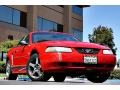 2002 Torch Red Ford Mustang V6 Convertible  photo #1