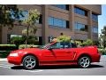 2002 Torch Red Ford Mustang V6 Convertible  photo #8