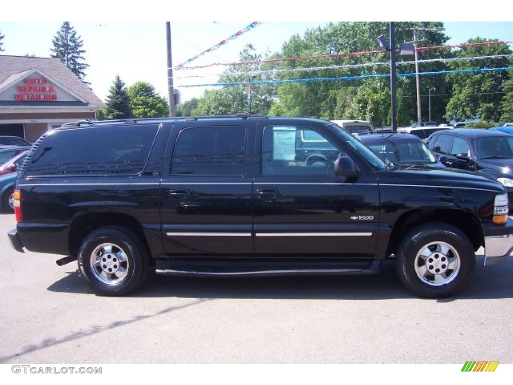 2001 Suburban 1500 LT 4x4 - Onyx Black / Light Gray/Neutral photo #3