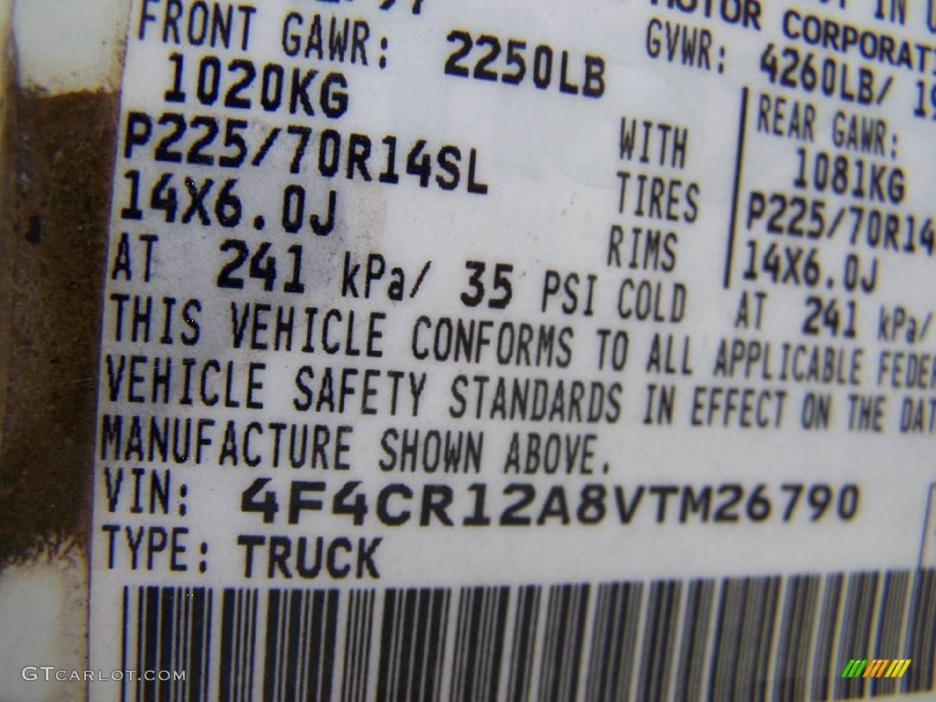 1997 B-Series Truck B2300 SE Regular Cab - Oxford White / Gray photo #12