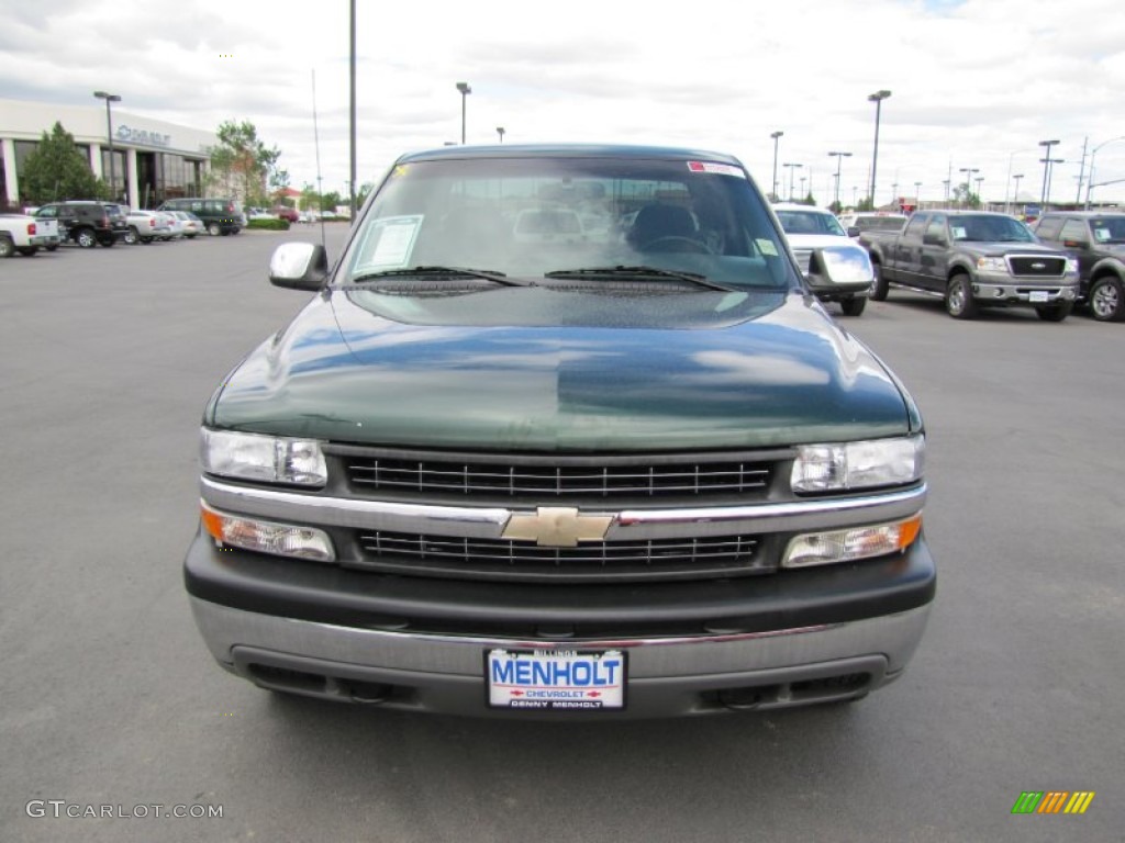 2001 Silverado 1500 LS Extended Cab 4x4 - Forest Green Metallic / Graphite photo #2