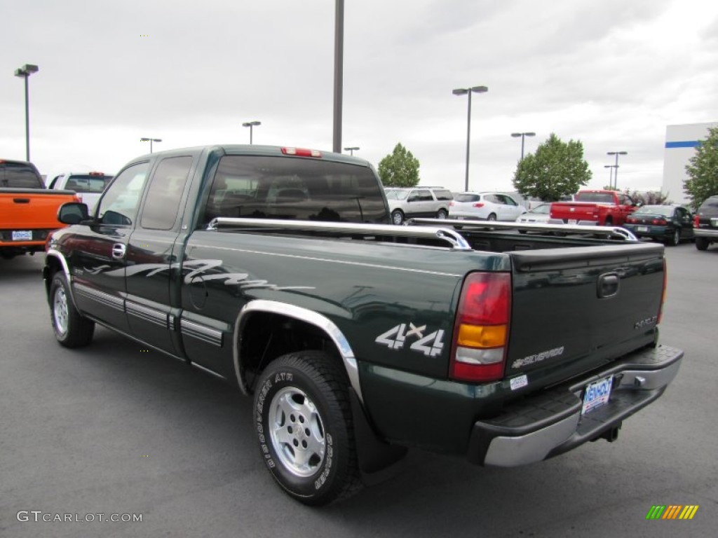 2001 Silverado 1500 LS Extended Cab 4x4 - Forest Green Metallic / Graphite photo #5