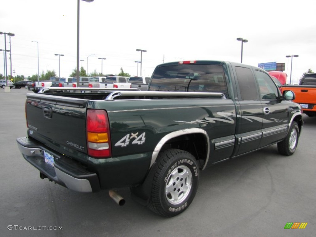 2001 Silverado 1500 LS Extended Cab 4x4 - Forest Green Metallic / Graphite photo #7