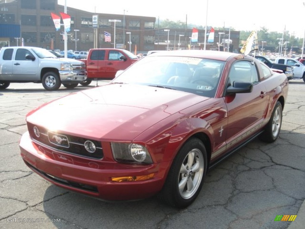 2007 Mustang V6 Deluxe Coupe - Torch Red / Medium Parchment photo #4