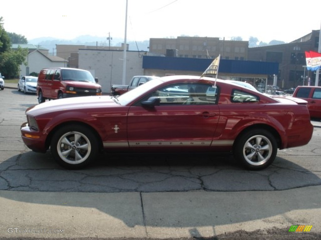 2007 Mustang V6 Deluxe Coupe - Torch Red / Medium Parchment photo #5