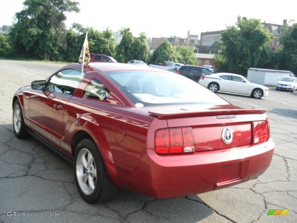 2007 Mustang V6 Deluxe Coupe - Torch Red / Medium Parchment photo #6