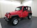 2004 Flame Red Jeep Wrangler X 4x4  photo #3