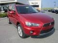 2010 Rally Red Metallic Mitsubishi Outlander SE  photo #7