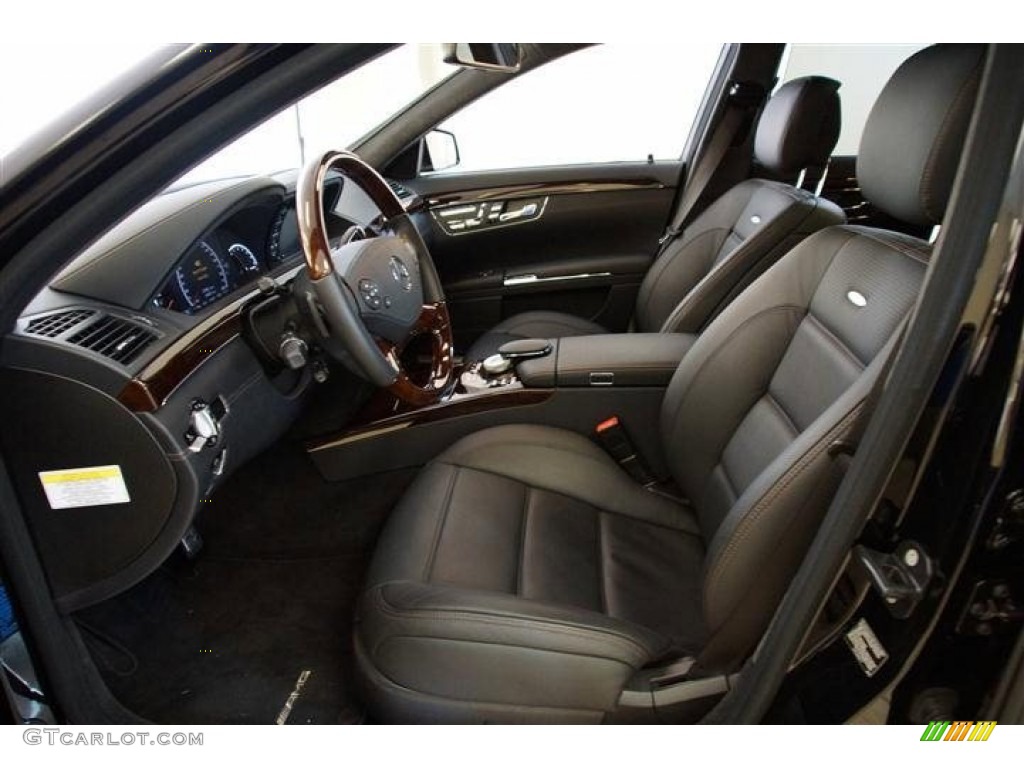 AMG Black Interior 2012 Mercedes-Benz S 63 AMG Sedan Photo #66962468