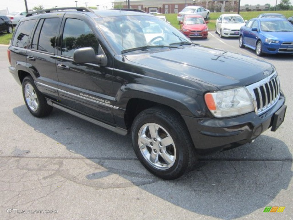 2004 Grand Cherokee Overland 4x4 - Brillant Black Crystal Pearl / Dark Slate Gray photo #7