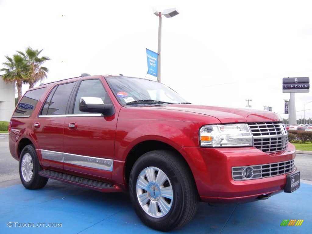 2007 Navigator Luxury - Vivid Red Metallic / Charcoal photo #7