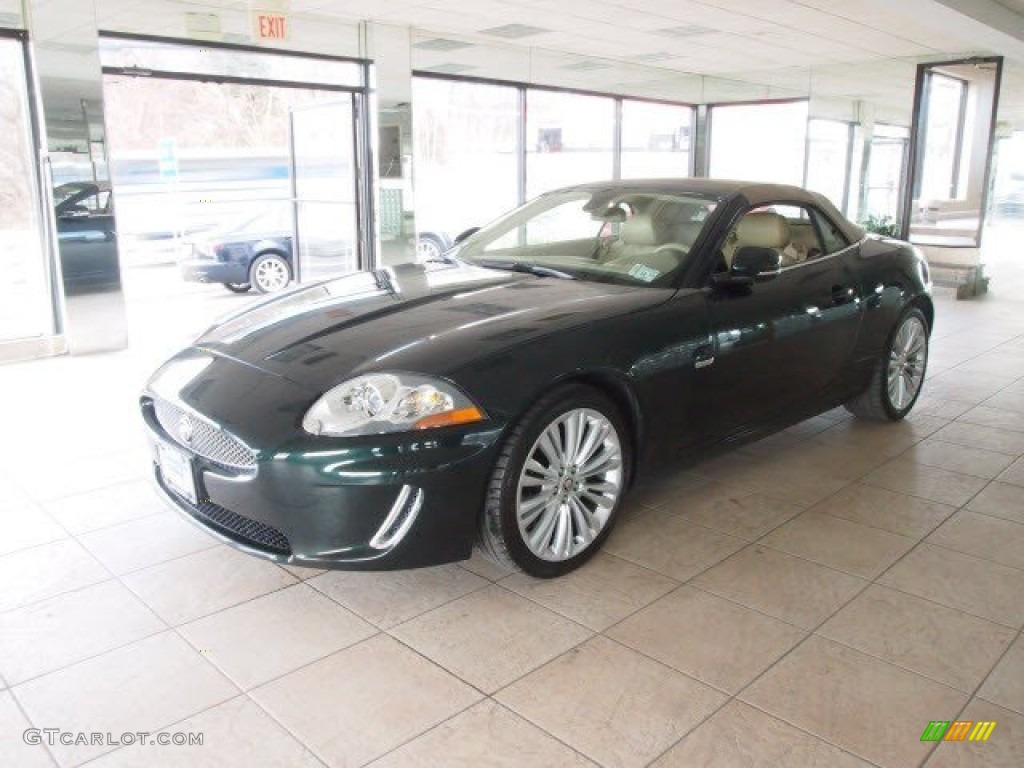 2010 XK XK Convertible - Emerald Fire Green Metallic / Caramel photo #7