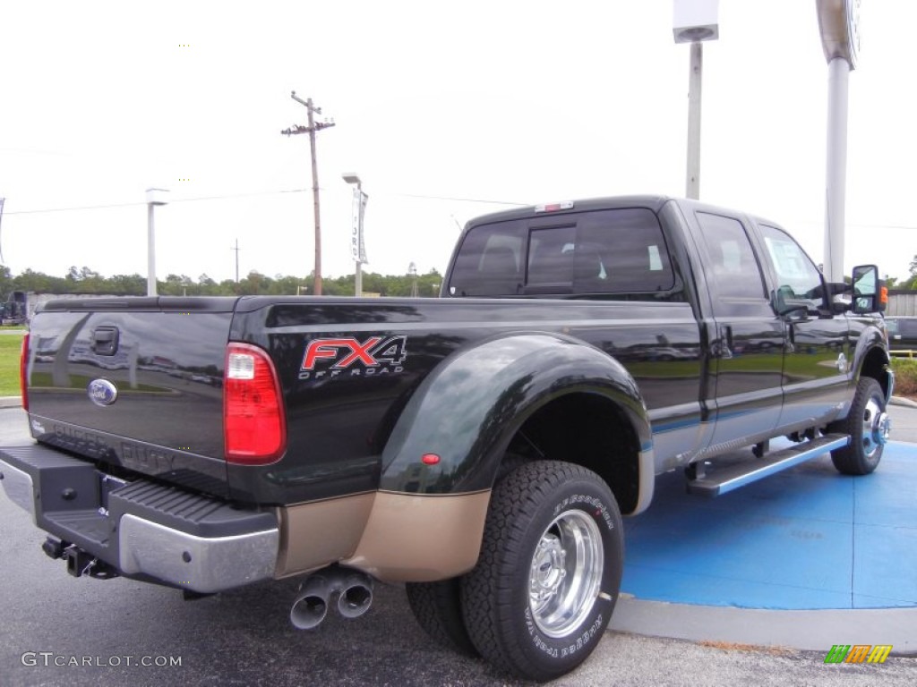 Green Gem Metallic 2012 Ford F350 Super Duty Lariat Crew Cab 4x4 Dually Exterior Photo #66964213