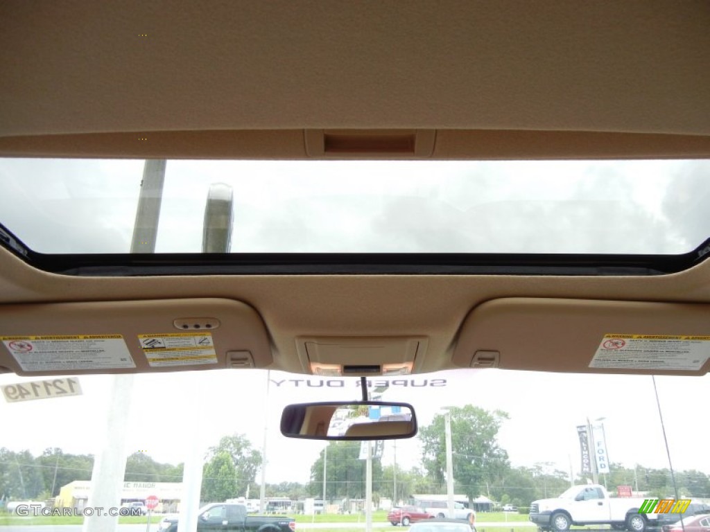 2012 F350 Super Duty Lariat Crew Cab 4x4 Dually - Green Gem Metallic / Adobe photo #7