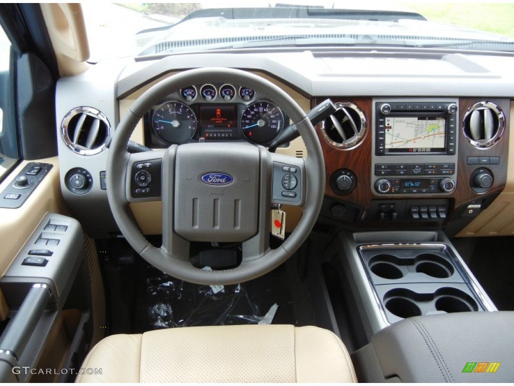 2012 Ford F350 Super Duty Lariat Crew Cab 4x4 Dually Adobe Dashboard Photo #66964258