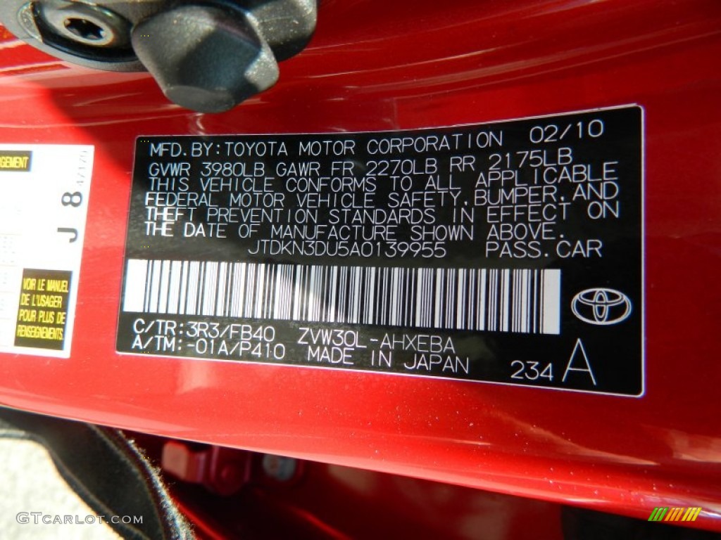 2010 Prius Hybrid III - Barcelona Red Metallic / Bisque photo #28