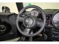 2012 Mini Cooper Black Lounge Leather/Damson Red Piping Interior Steering Wheel Photo